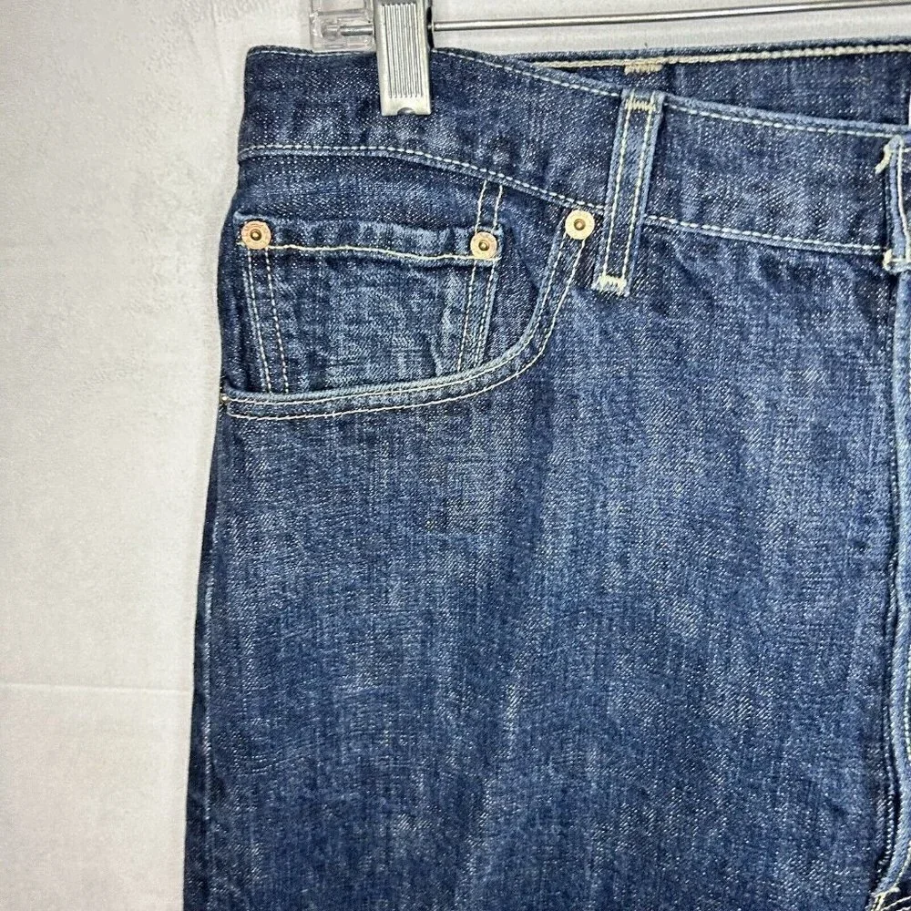 Levis 501 Jeans Regular Button Fly Straight Leg Denim Tag: 40x32 Actual: 38x30